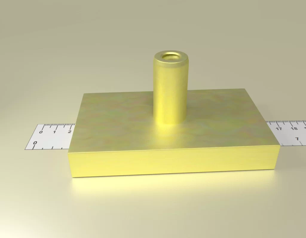Holding POT HM 120x 70x 18 Ferrite magnet with threaded-bush M12