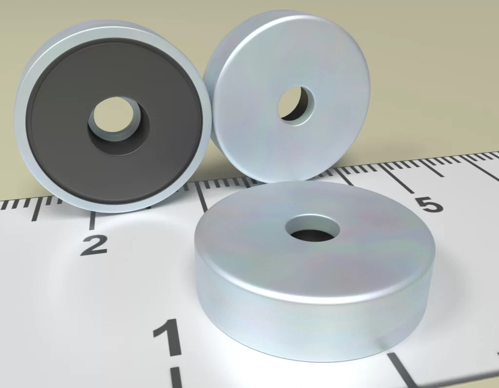 Holding POT HM 16 x 5 x 3,3 x 4,5 - Ferrite Magnet with cilidrical hole