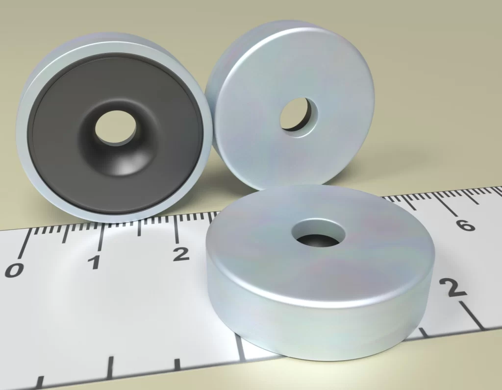 Holding POT HM 25 x 11,5/5,5 x 7 - Ferrite Magnet with countersunk  hole