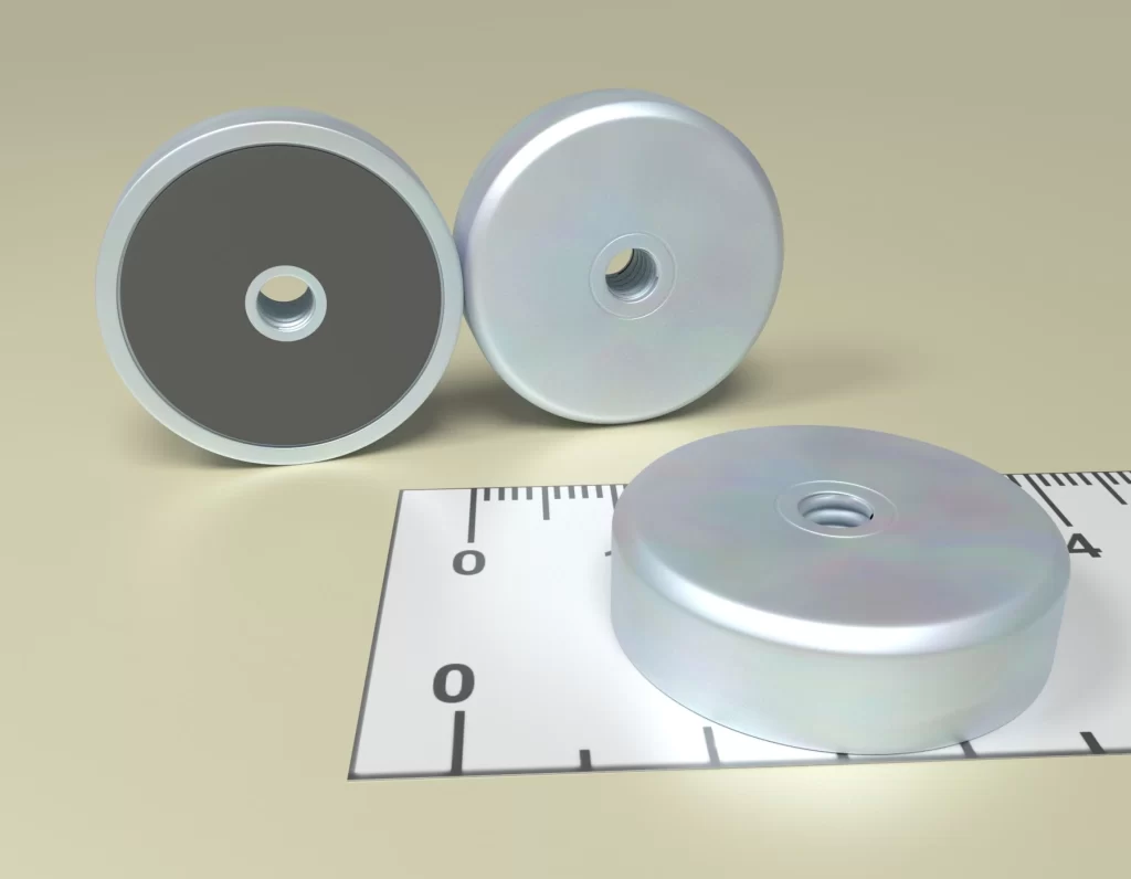 Holding POT HM 25 x 7 - Ferrite Magnet with Thread type M4
