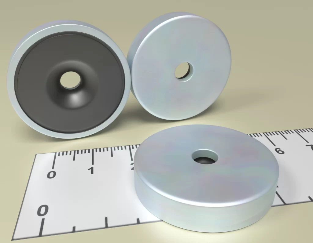 Holding POT HM 32 x 11,5/5,5 x 7 - Ferrite Magnet with countersunk  hole