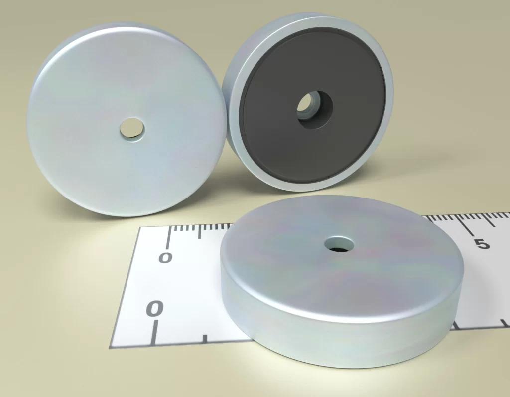 Holding POT HM 32 x 6 x 4 x 7 - Ferrite Magnet with cilidrical hole