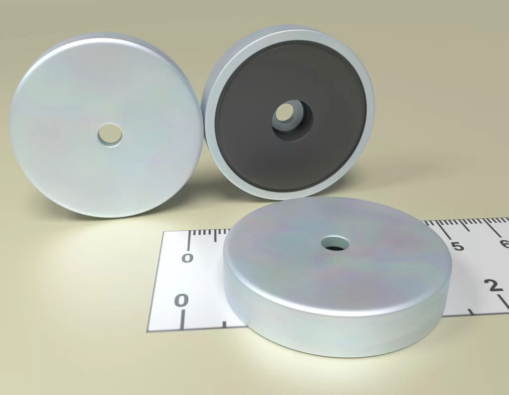 Holding POT HM 36,2 x 9,3 x 4,8 x 7,2 - Ferrite Magnet with cilidrical hole
