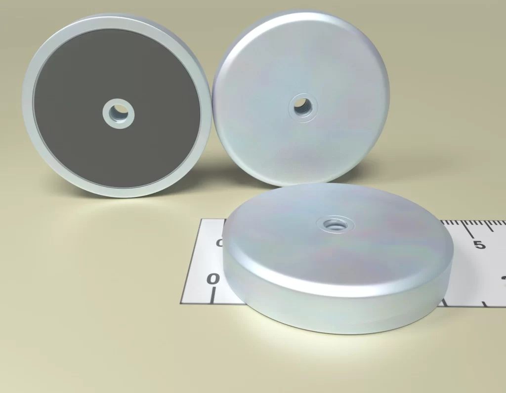 Holding POT HM 40 x 8 - Ferrite Magnet with Thread type M4