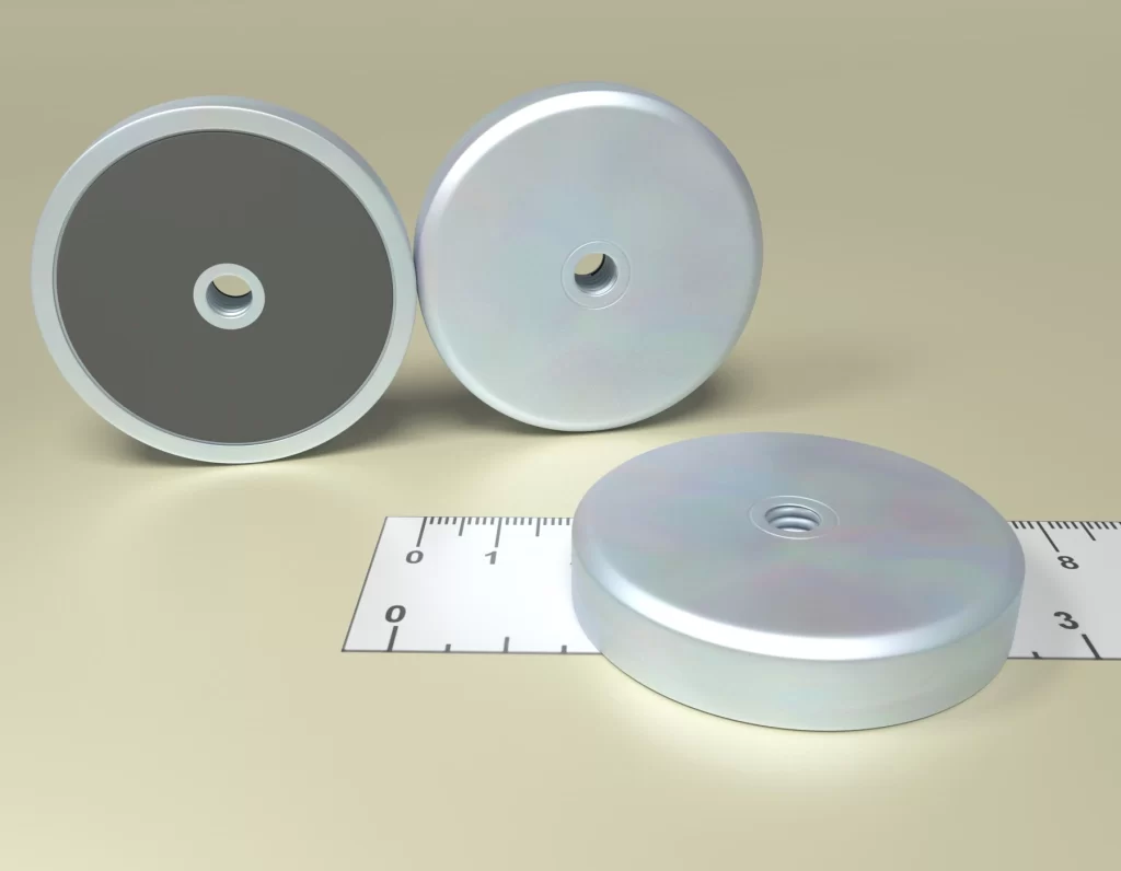 Holding POT HM 50 x 10 - Ferrite Magnet with Thread type M6