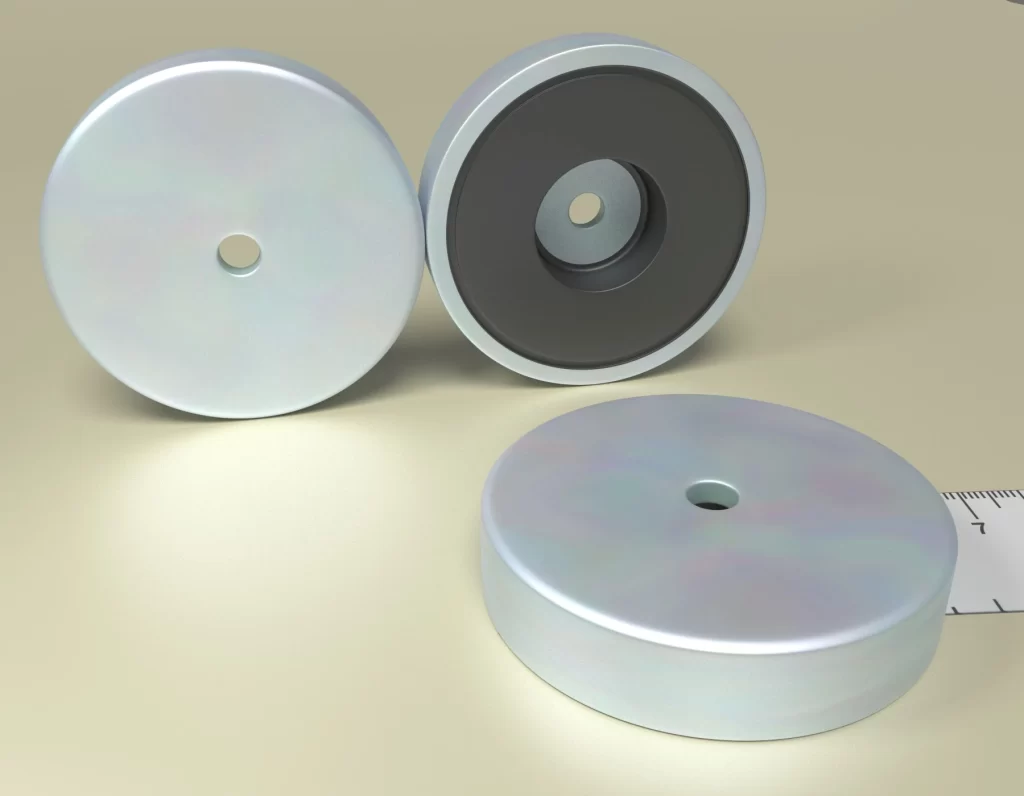 Holding POT HM 63 x 23 x 6,5 x 14 - Ferrite Magnet with cilidrical hole