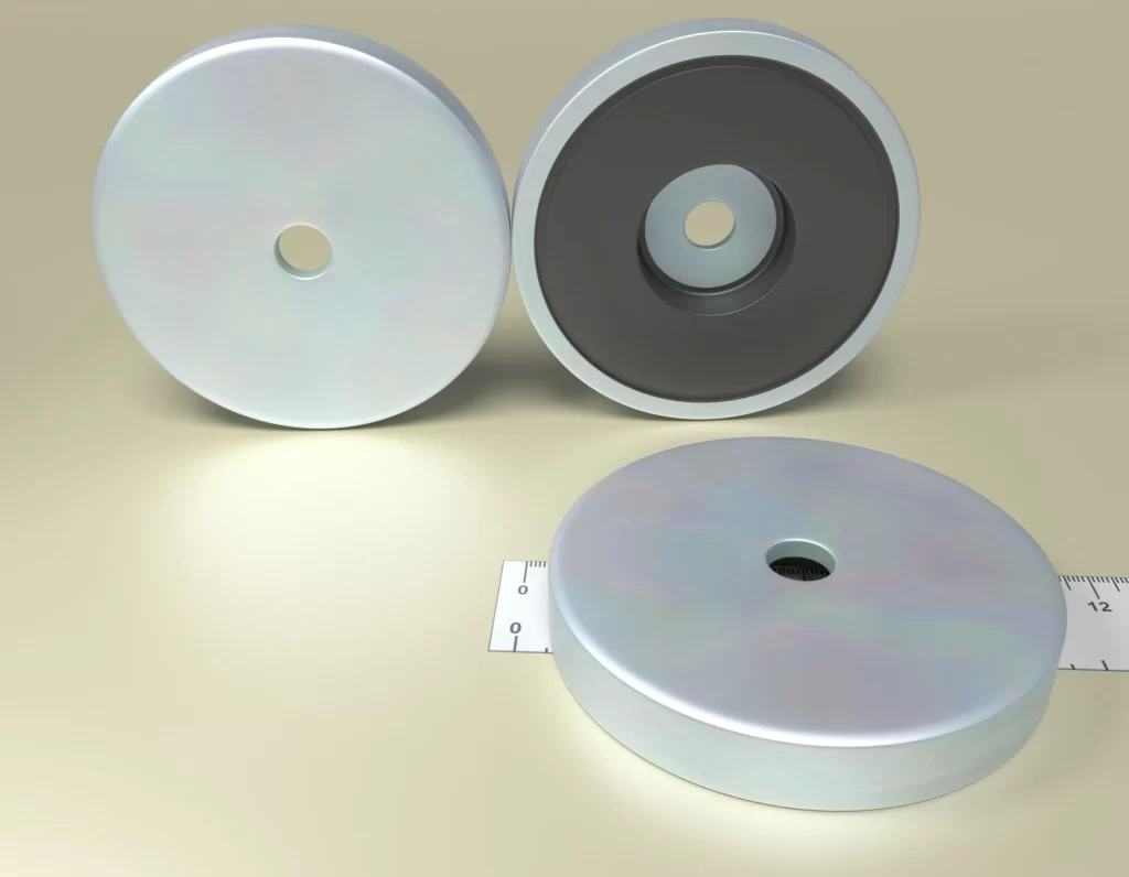 Holding POT HM 98,3 x 34 x 12 x 16 - Ferrite Magnet with cilidrical hole