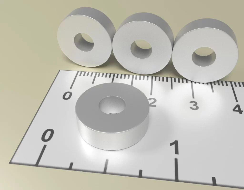 Neodym Ring Dauermagnet D14,8 x d5,2 x 5 / N38 - NdFeB
