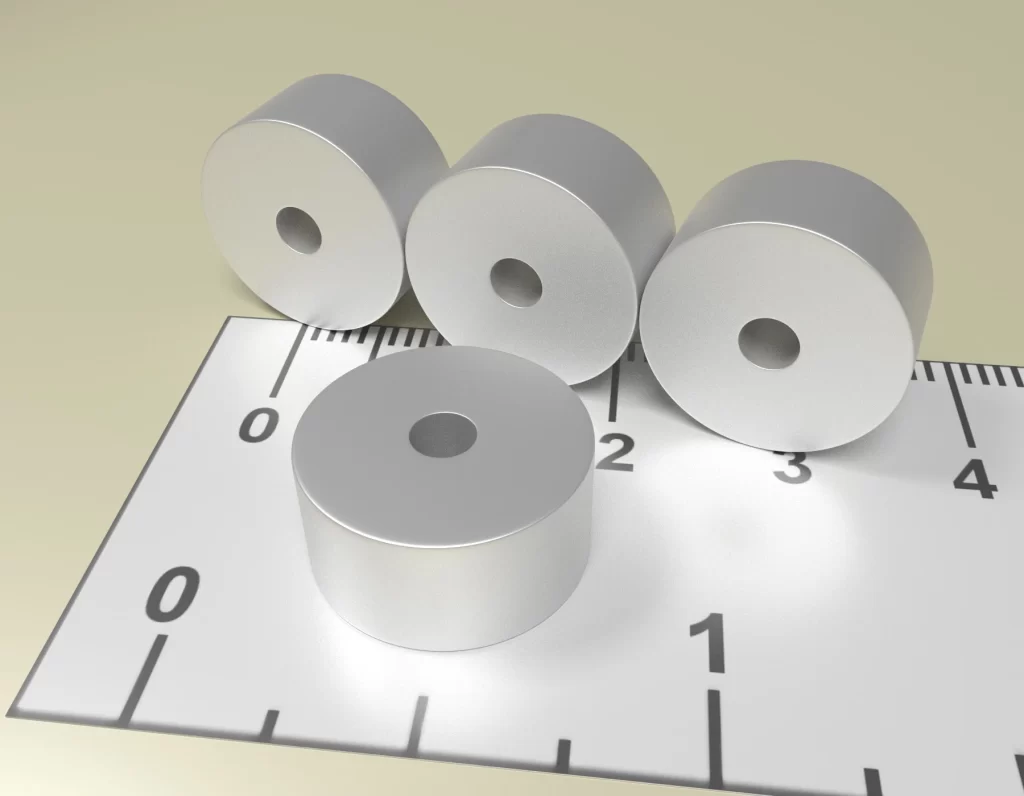 Neodym Ring Dauermagnet D14 x d3 x 7 / N35H - NdFeB
