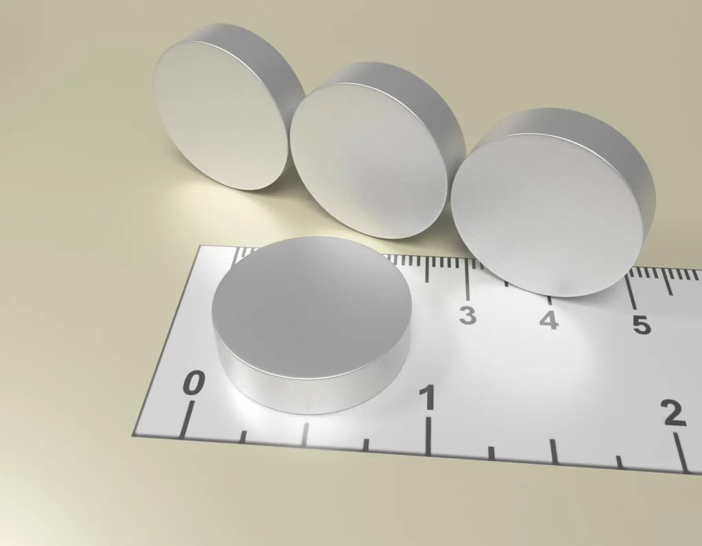 Neodym Zylinder Dauermagnet D22 x 6 / N38 - NdFeB