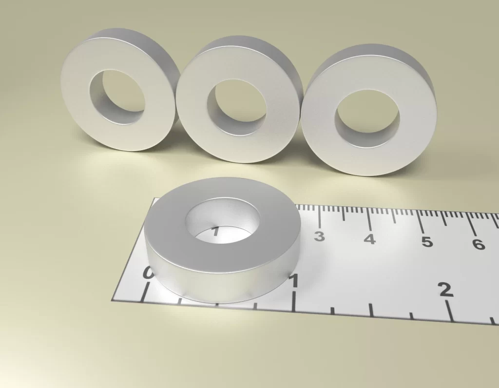 Neodym Ring Dauermagnet D28 x d13 x 7 / N40 - NdFeB