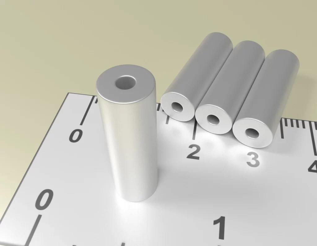 Neodym Ring Dauermagnet D6,5 x d2 x 20 / N38 - NdFeB