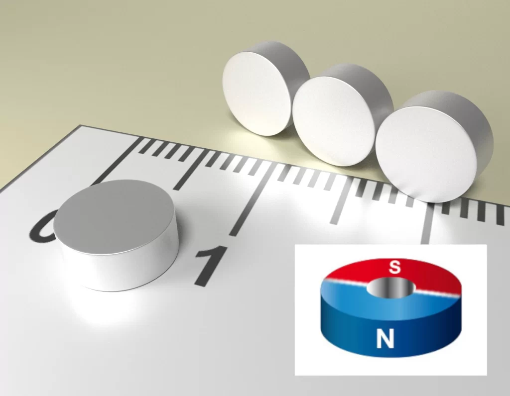 Neodym Zylinder Dauermagnet D6A x 2,5 / N35H - NdFeB