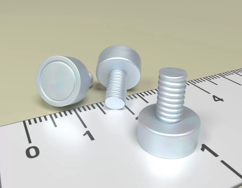Holding POT HM 10x 4.5 Neodym magnet threaded pin M4 Height of Pin 8