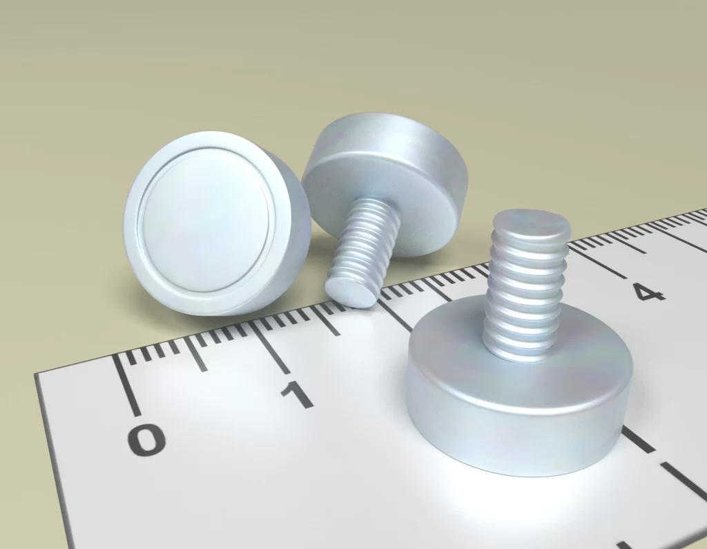 Holding POT HM 13x 4.5 Neodym magnet threaded pin M5 Height of Pin 8