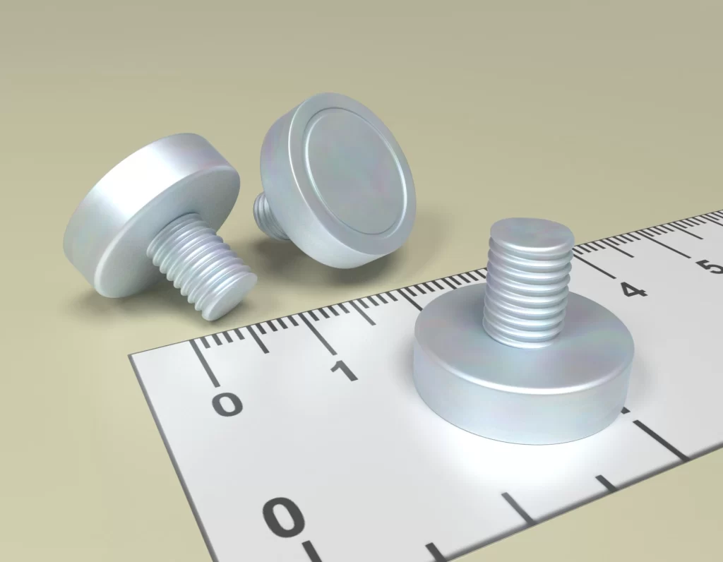 Holding POT HM 16x 4.5 Neodym magnet threaded pin M5 Height of Pin 8