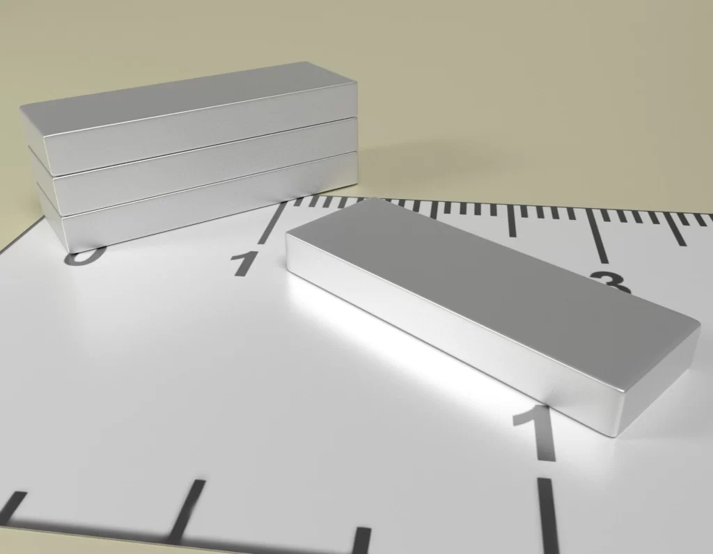 Neodym Quader Dauermagnet 20 x 7 x 2,4 / N38SH - NdFeB