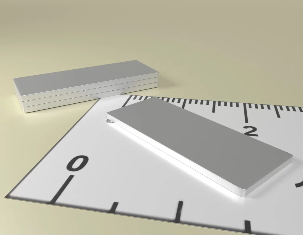 Neodymium Block Magnet 25 x 10 x 1 / N38 - NdFeB