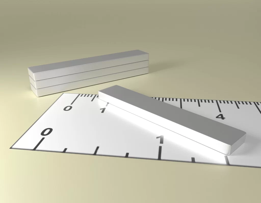 Neodym Quader Dauermagnet 40 x 7 x 2,4 / N38SH - NdFeB