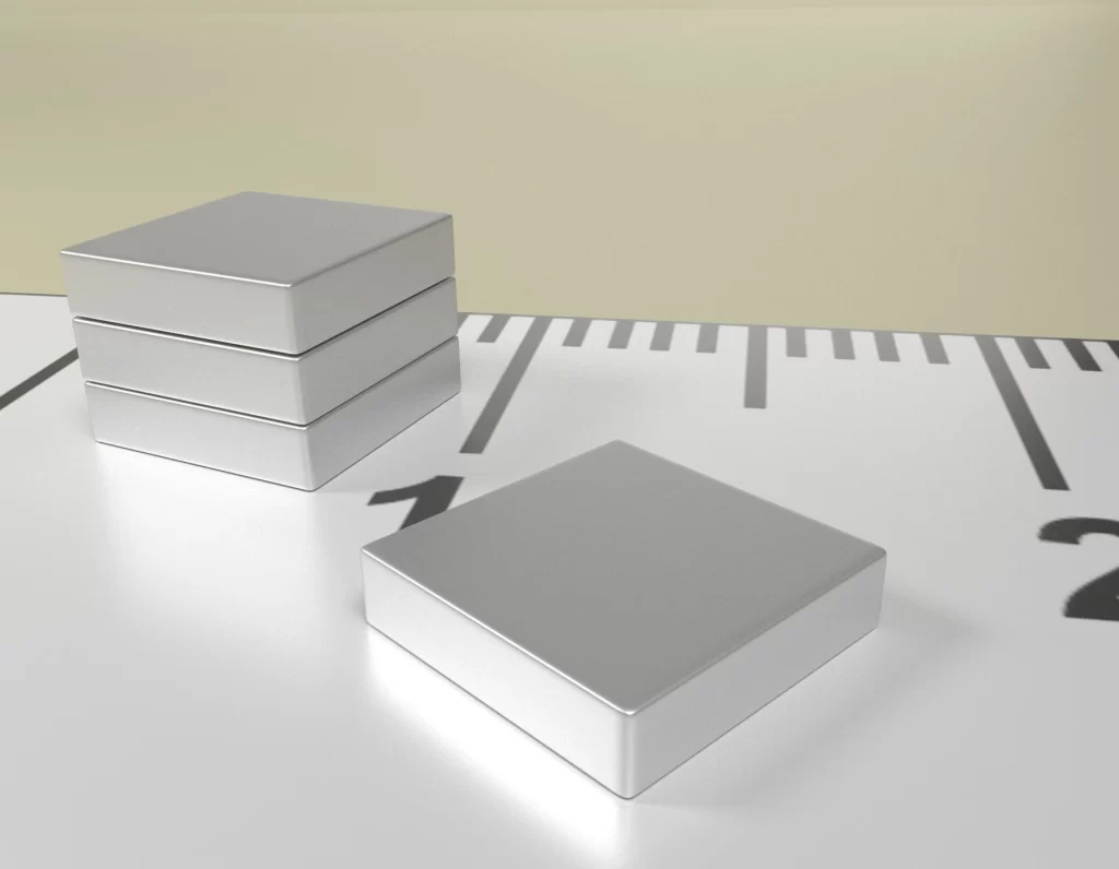 Neodymium Block Magnet 5 x 5 x 1,5 / N38SH - NdFeB