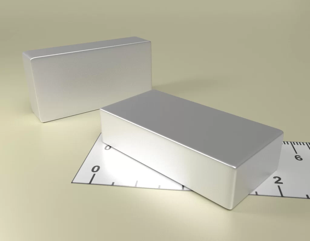 Neodymium Block Magnet 50 x 12,4 x 25 / N38 - NdFeB